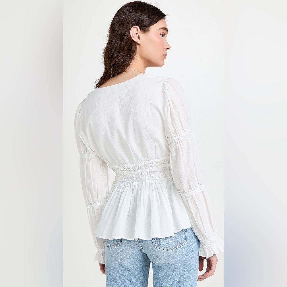 Faherty White Button-Down Blouse - Picture 2 of 16